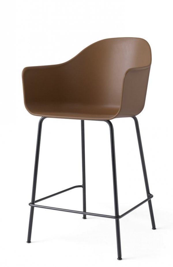 Menu HARBOUR Krzesło Barowe 102 cm Hoker Czarny - Siedzisko Khaki