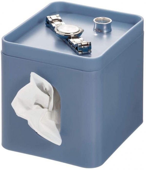 iDesign BOX Pojemnik na Chusteczki - Niebieski Matowy
