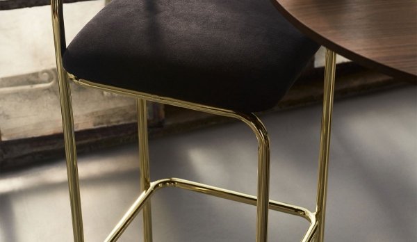 Aytm ANGUI Krzesło Barowe 92,5 cm - Hoker / Ciemnoszary