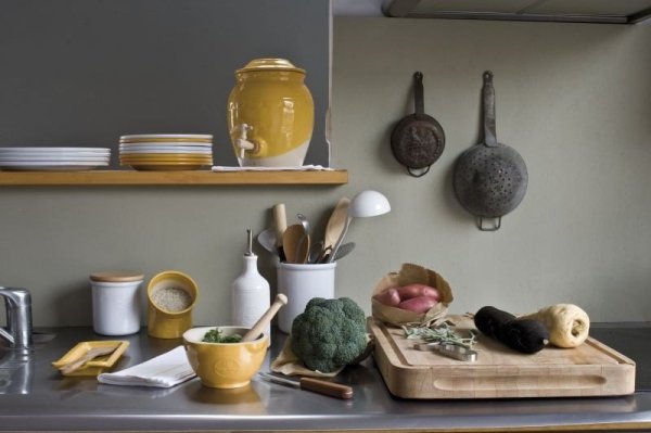 Emile Henry Ceramiczny Moździerz z Tłuczkiem - Biały