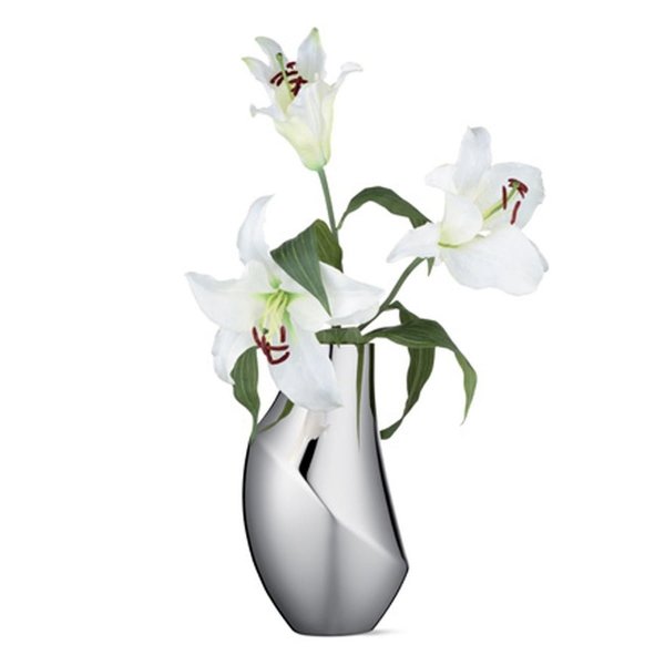 Georg Jensen FLORA Wazon Stalowy 23 cm