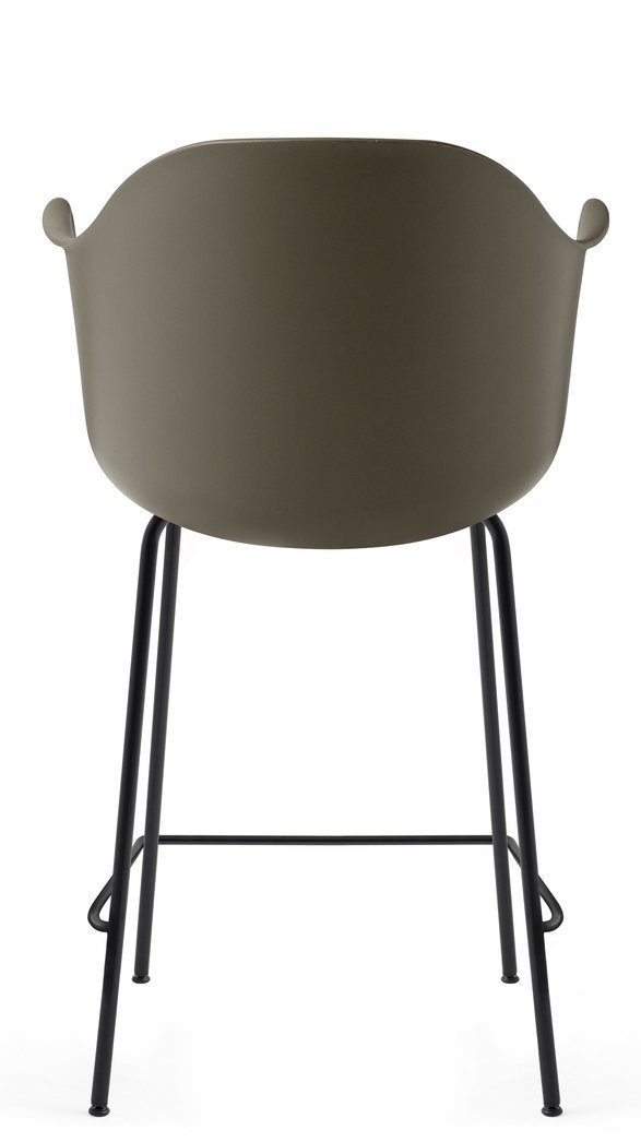 Menu HARBOUR Krzesło Barowe 102 cm Hoker Czarny - Siedzisko Oliwkowe