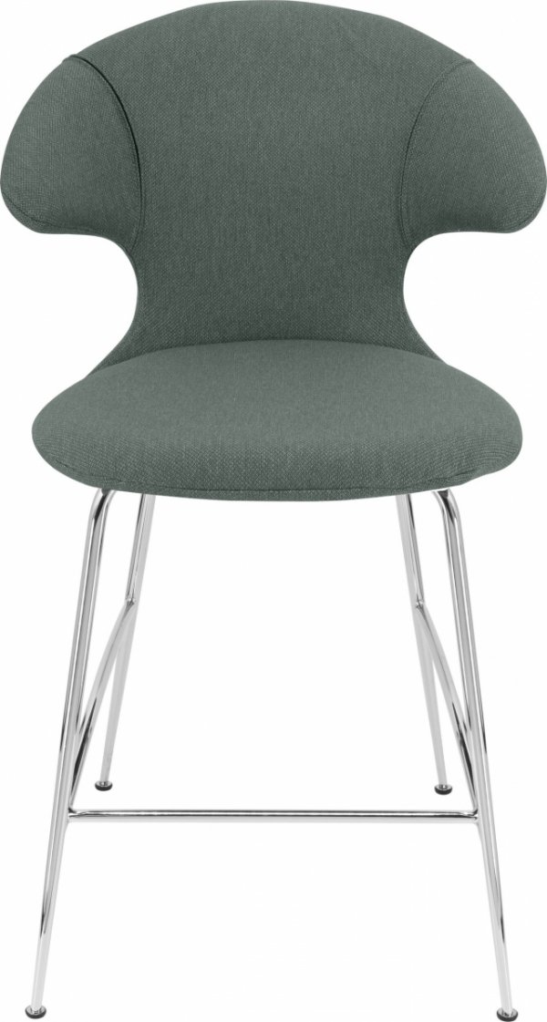 Umage TIME FLIES Hoker - Tapicerowane Krzesło Barowe na Chromowanych Nogach 102 cm / Jasnozielone