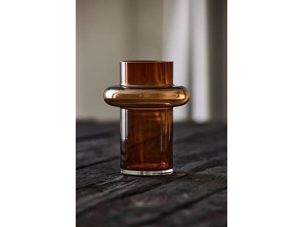 Lyngby Glass TUBE Wazon do Kwiatów 20 cm Amber