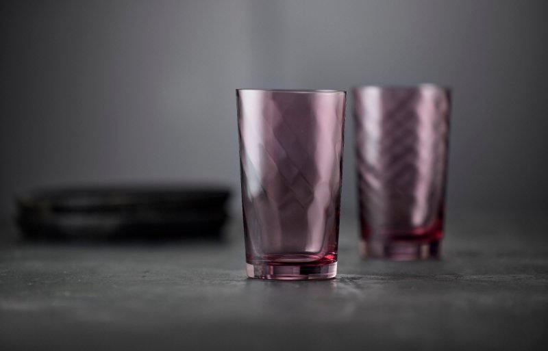 Lyngby Glass VIENNA Szklanki Wysokie 400 ml 4 Szt. / Różowe