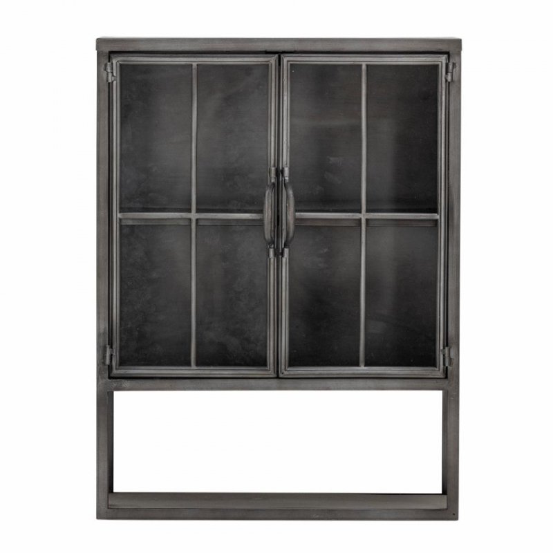 Bloomingville SINDRE Metalowa Półka - Witryna Ścienna / Czarna