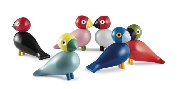 Kay Bojesen SONGBIRD Ptaszek Drewniany KAY / Niebieski