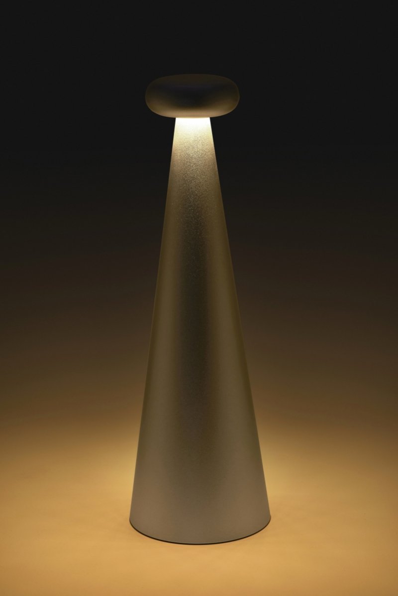 Alessi BEDIN Bezprzewodowa Lampa Stołowa LED / Szara