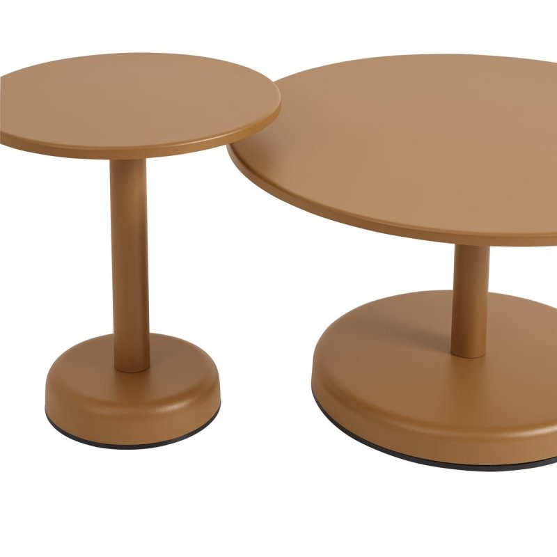 Muuto LINEAR OUTDOOR Stalowy Stolik Kawowy Ogrodowy 70 cm Zewnętrzny / Jasnoszary