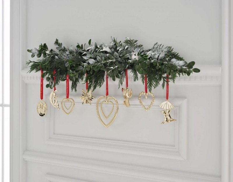 Rosendahl KAREN BLIXEN CHRISTMAS Świąteczna Zawieszka Choinkowa - Serce 7 cm Złote