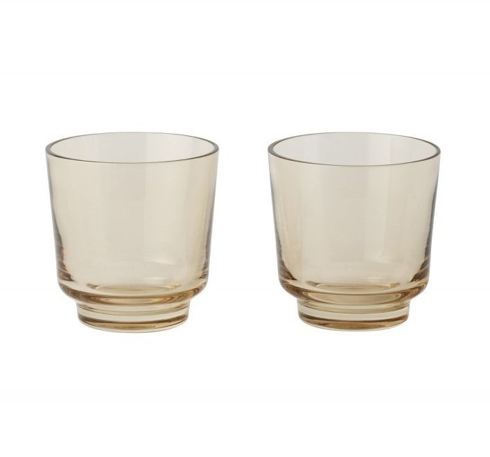 Muuto RAISE Szklanki do Wody 200 ml 2 Szt. Musztardowe