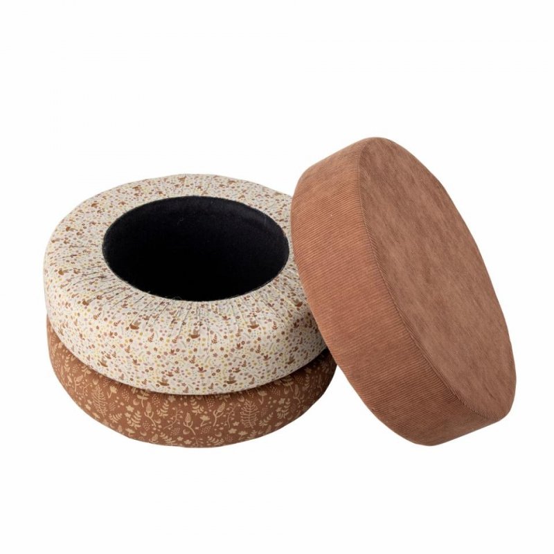 Bloomingville JO Puf Tapicerowany ze Schowkiem / Brązowy