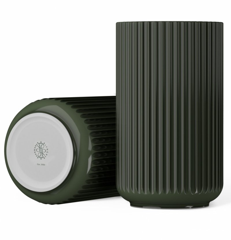 Lyngby Porcelain LYNGBY Wazon do Kwiatów 31 cm / Ciemnozielony