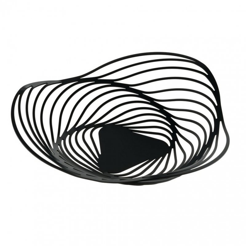 Alessi TRINITY Niski Kosz na Owoce 33 cm Czarny