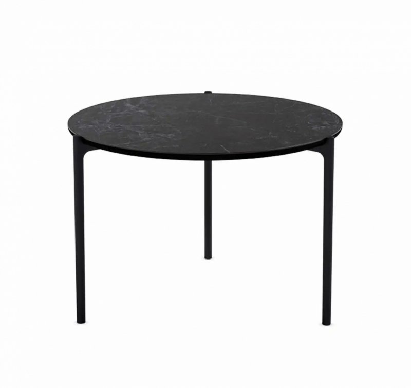 Eva Solo SAVOYE Okrągły Stolik Kawowy 60 cm z Ceramicznym Blatem / Czarny - Blat Czarny