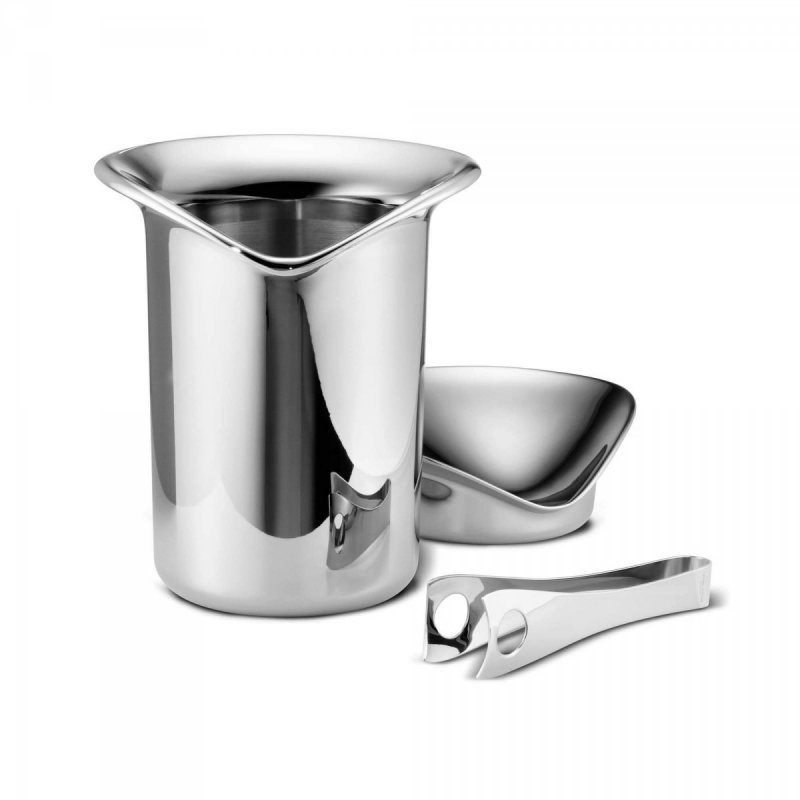Georg Jensen WINE Stalowy Pojemnik Termiczny na Lód + Szczypce