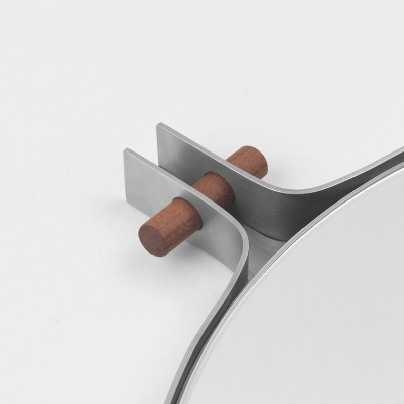 Kristina dam studio DOWEL Lustro Ścienne Okrągłe 70 cm / Stalowa Rama