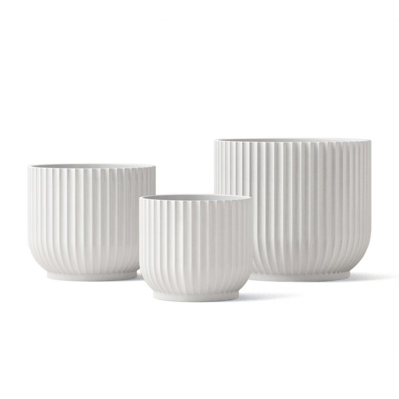 Lyngby CLASSIC Doniczka do Kwiatów 11 cm Biała
