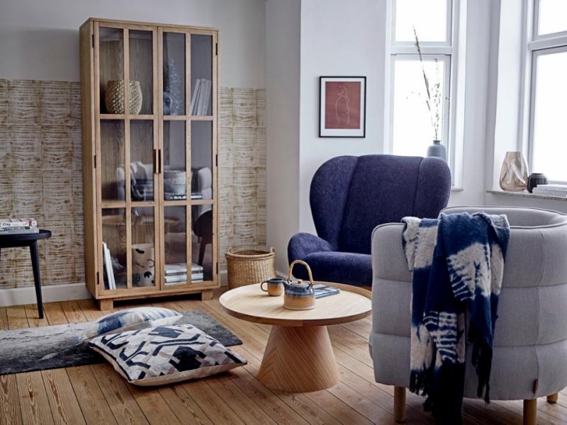 Bloomingville LUANA Okrągły Stolik Kawowy 74 cm / Dąb