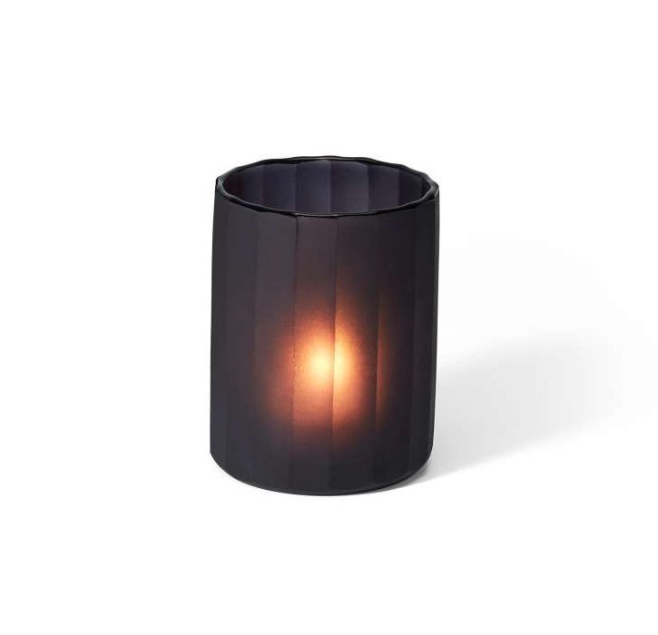 Philippi TWILIGHT Szklany Świecznik Tealight 10 cm Czarny
