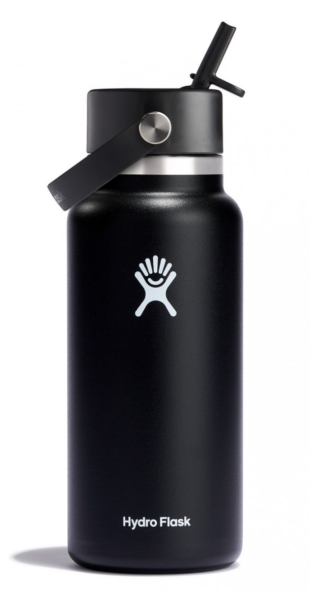 Hydro Flask WIDE MOUTH Stalowa Butelka Termiczna do Wody 940 ml z Ustnikiem / Czarna