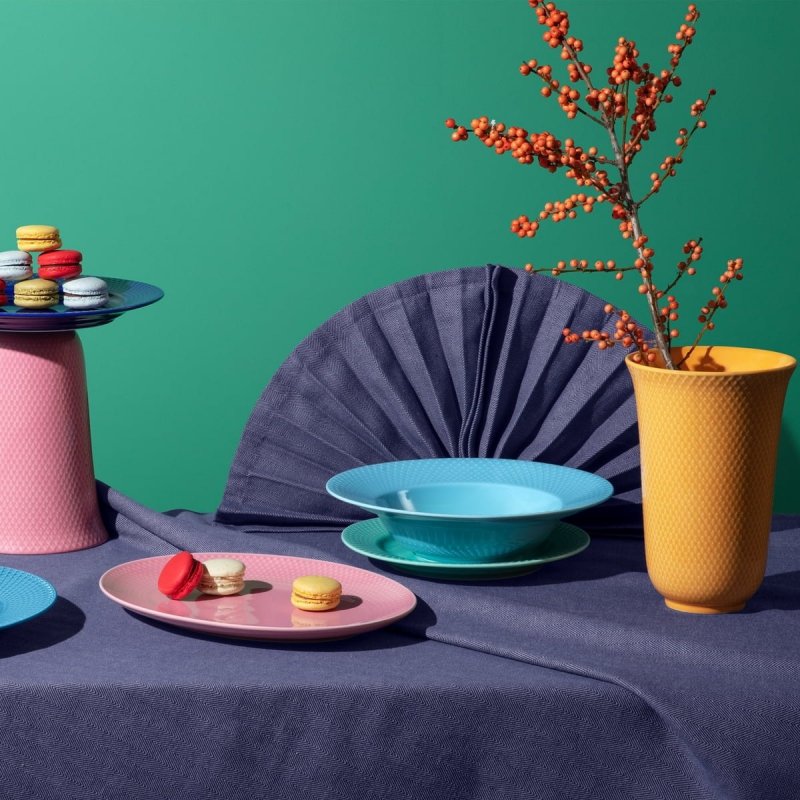 Lyngby Porcelain RHOMBE Wazon do Kwiatów 20 cm Żółty