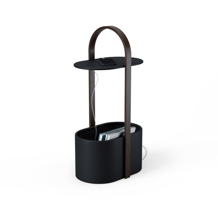 Umbra BELL Stolik Pomocniczy z Organizerem Czarny / Orzech