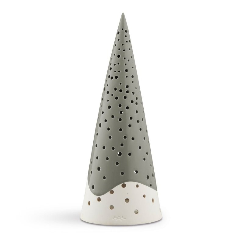 Kähler NOBILI Świecznik Świąteczny Tealight / Choinka 30 cm Zielona Oliwkowa