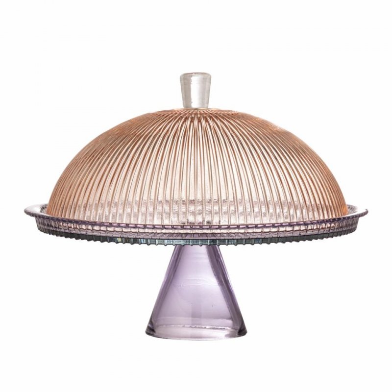 Bloomingville TAYO Szklana Patera do Ciasta z Kloszem