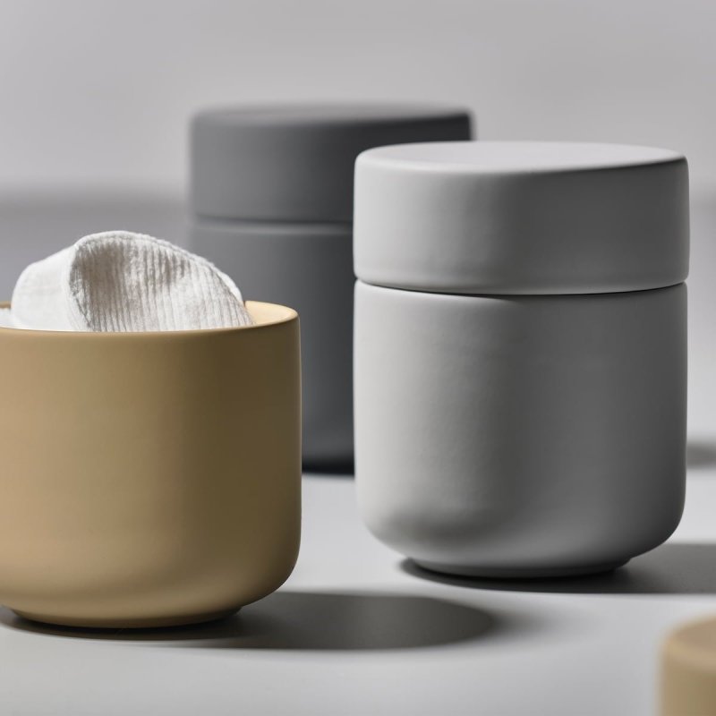 ZONE Denmark UME Pojemnik Łazienkowy - Kosmetyczny - Jasnoszary Soft Grey