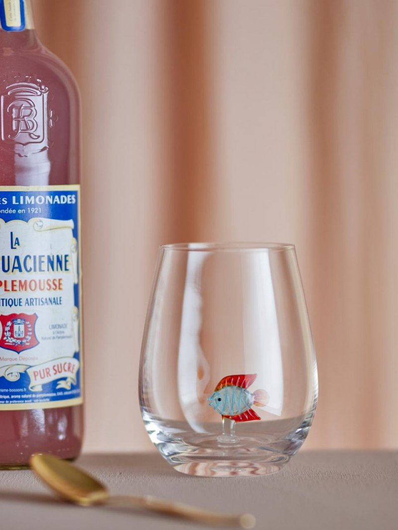 Bloomingville MISA Szklanki do Napojów 560 ml 4 Szt. z Kolorowymi Figurkami