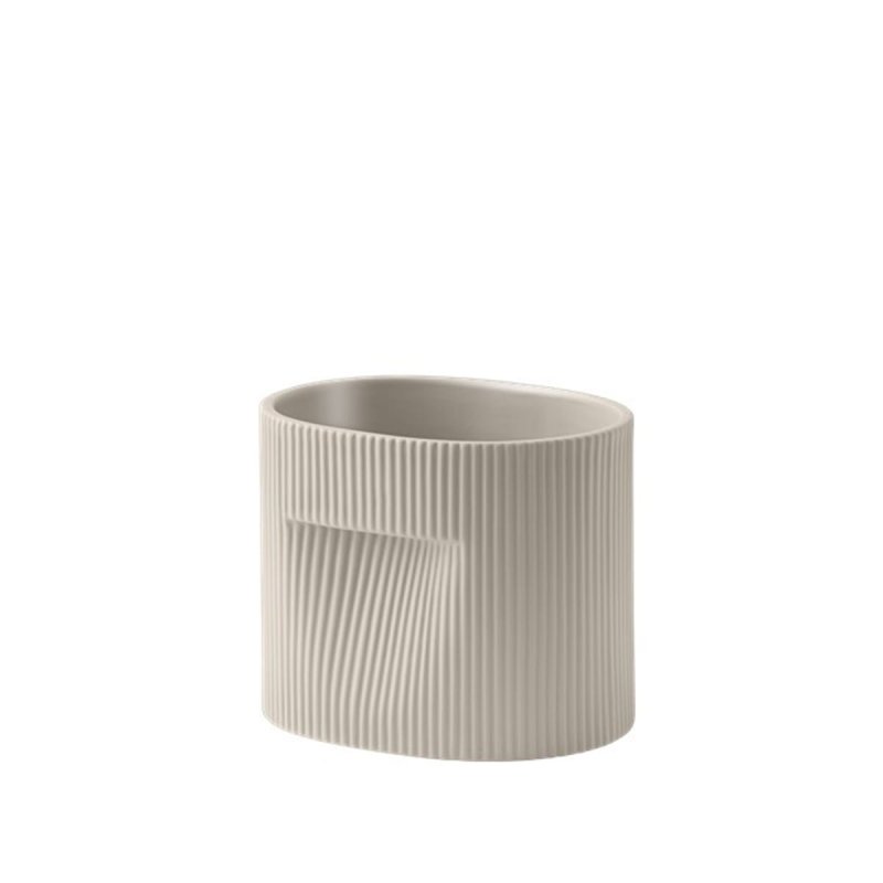 Muuto RIDGE Ceramiczna Doniczka do Kwiatów 15 cm / Beżowa