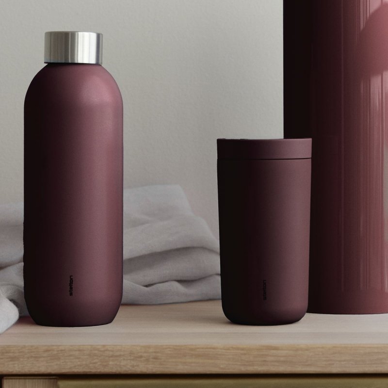Stelton TO GO CLICK Stalowy Kubek Termiczny 200 ml / Fioletowy