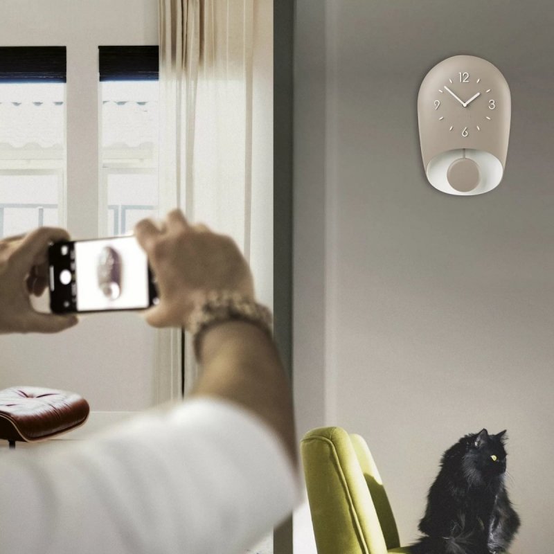 Guzzini HOME BELL Zegar Ścienny z Wahadłem / Taupe