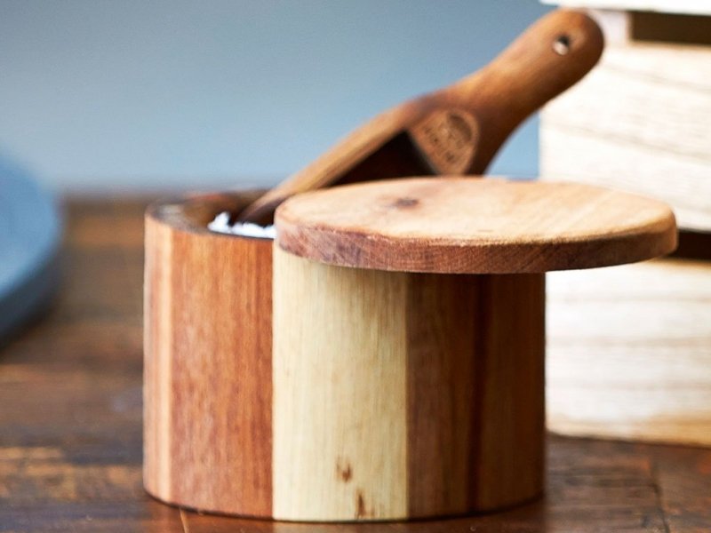 Holm KITCHEN Drewniana Solnica - Pojemnik z Pokrywką na Sól