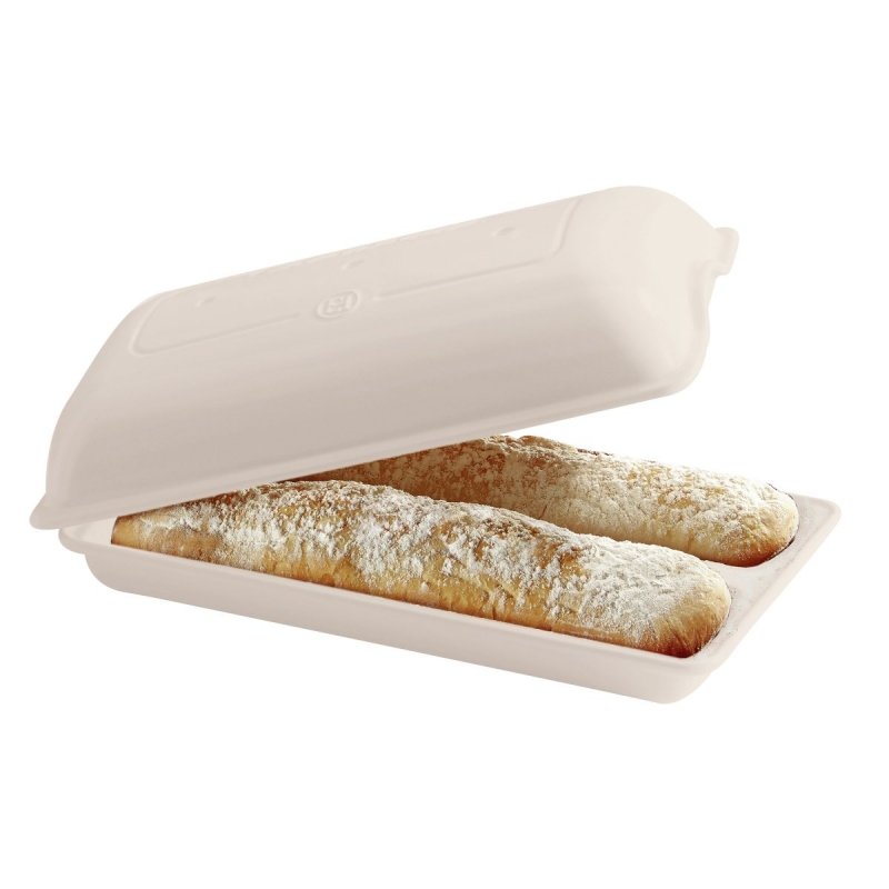 Emile Henry - Ceramiczna Forma do Pieczenia Ciabatty - Kremowa
