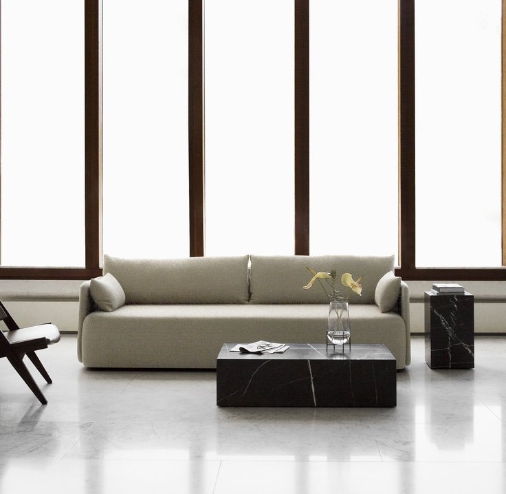 Menu OFFSET Sofa Pojedyncza - Tkanina Kvadrat Odcień Jasnoszary