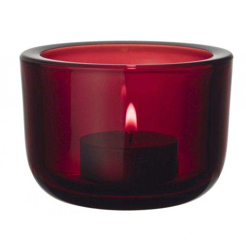 Iittala VALKEA Świecznik Tealight / Czerwony