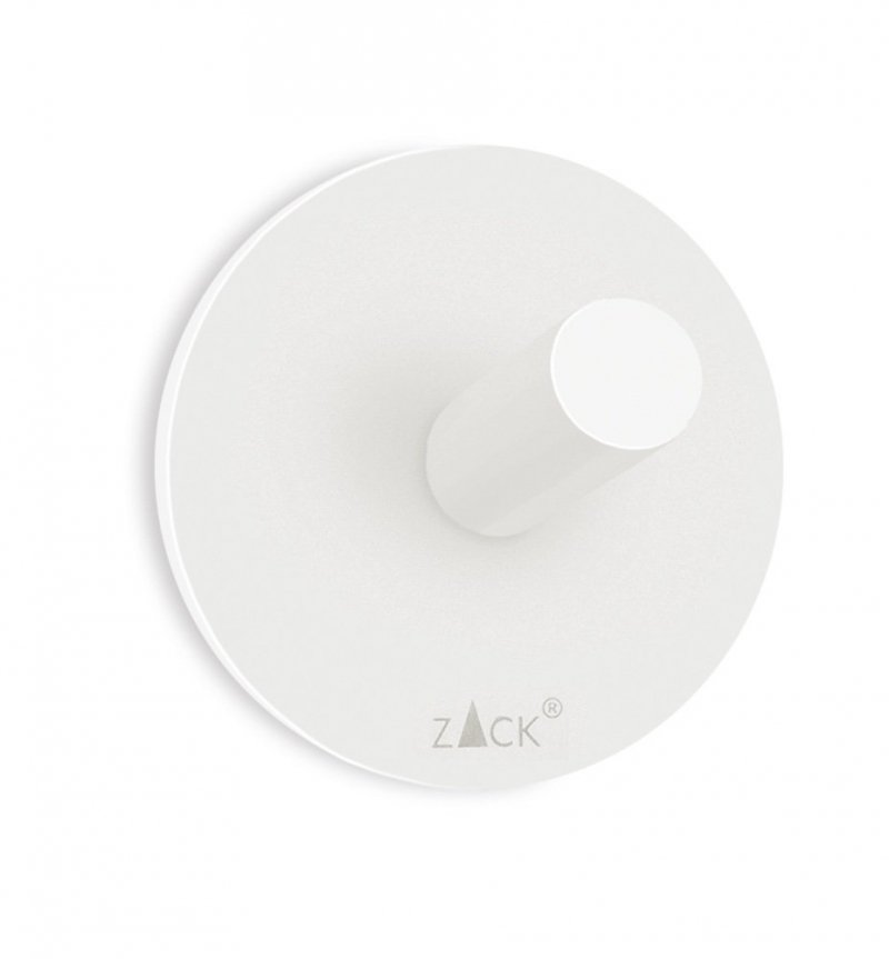 Zack DUPLO Okrągły Wieszak na Ręczniki Samoprzylepny 5,5 cm Biały