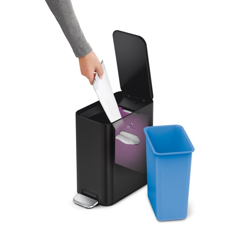 simplehuman SLIM Kosz na Śmieci Pedałowy 5 l / Czarny