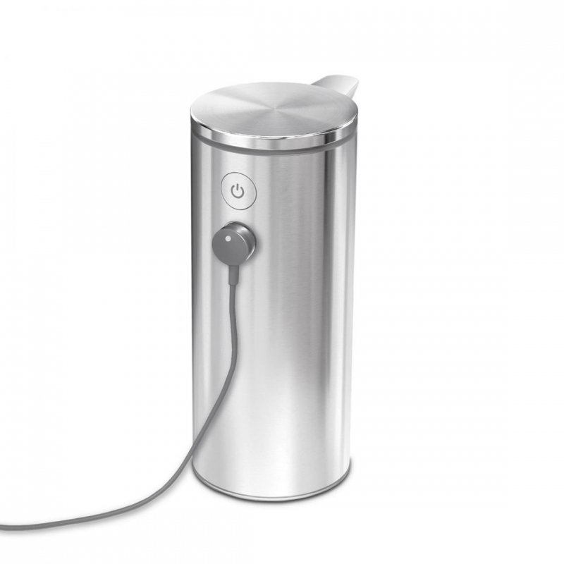 Simplehuman SENSOR Stalowy Automatyczny Dozownik do Mydła, Płynu, Żelu Antybakteryjnego - Akumulatorowy 266 ml Srebrny Matowy