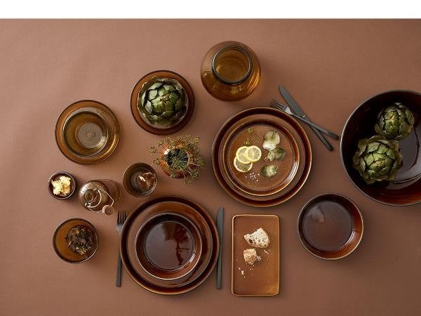 Bitz GASTRO Talerz Obiadowy 21 cm 6 Szt. Czarny - Środek Amber