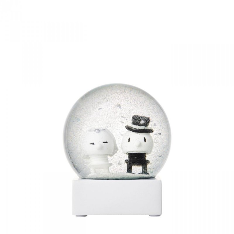 Hoptimist BRIDE &amp; GROOM Figurki Optymistów w Szklanej Kuli na Ślub dla Nowożeńców 2 Szt.