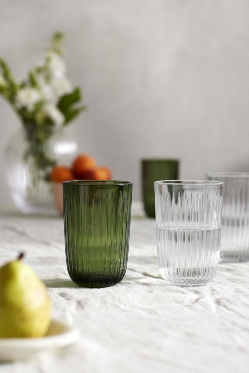 Kähler HAMMERSHØI Szklanki do Napojów 370 ml 4 Szt. Zielone