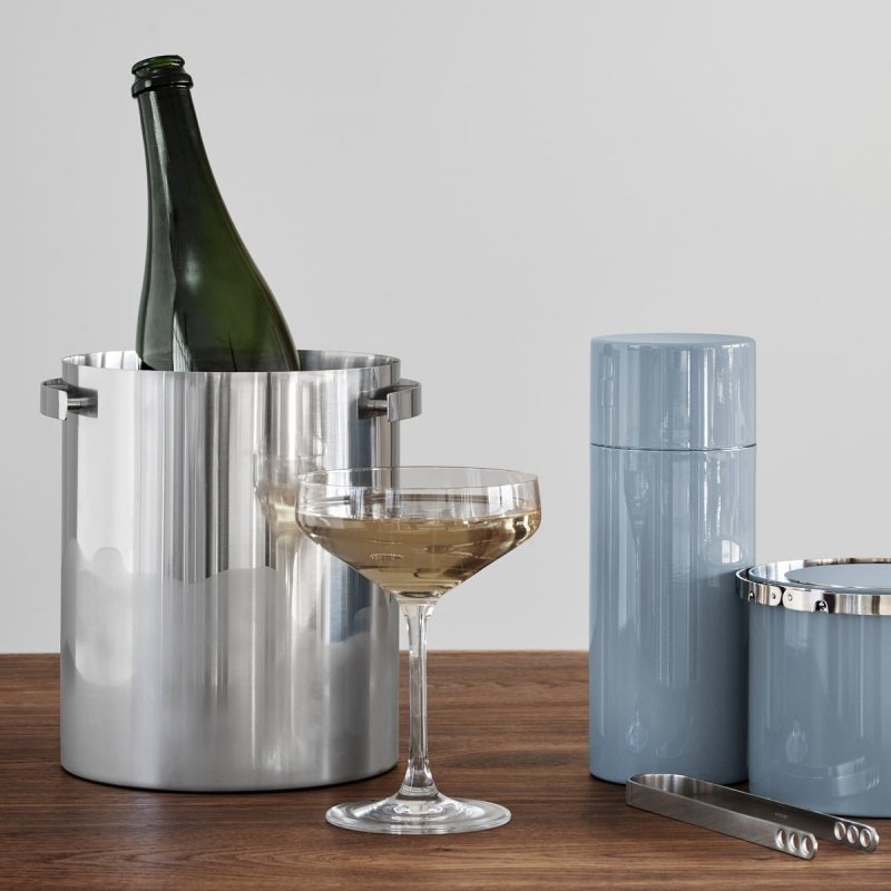 Stelton CYLINDA Stalowy Kubełek do Chłodzenia Butelki Wina lub Szampana
