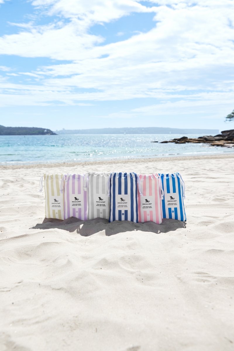 Dock &amp; Bay CABANA Szybkoschnący Ręcznik Plażowy 160x90 cm / Lombok Lilac
