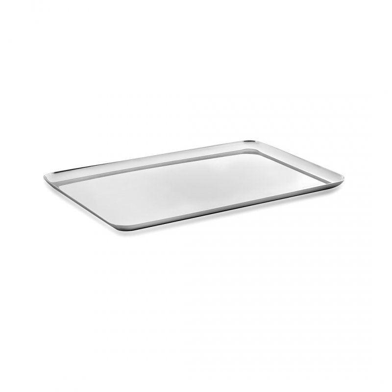 Mepra STILE Prostokątna Taca do Serwowania 37x24 cm / Srebrna