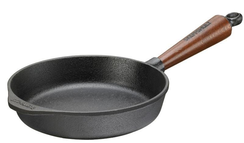 Skeppshult - Patelnia Żeliwna Głęboka 20 cm - Drewniana Rączka