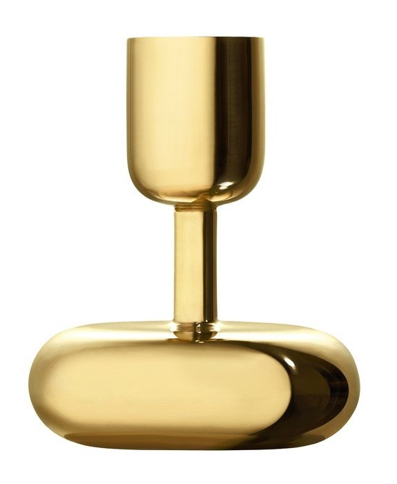 Iittala NAPPULA Świecznik Niski / Mosiądz Polerowany