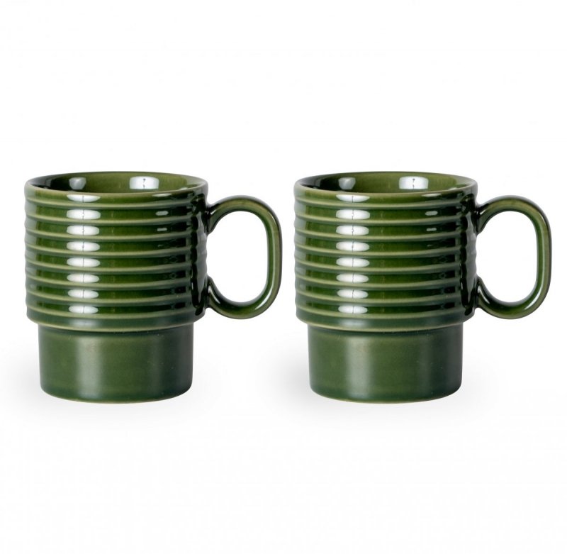 Sagaform COFFEE RETRO Filiżanka do Kawy 250 ml 2 Szt. / Zielona